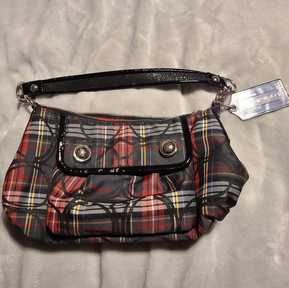 Coach Poppy 14366 Groovy Soho Tartan Glitter Bag